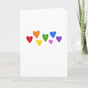 Colourful Hearts LOVE YOU DADDY Kids Fathers Day Card