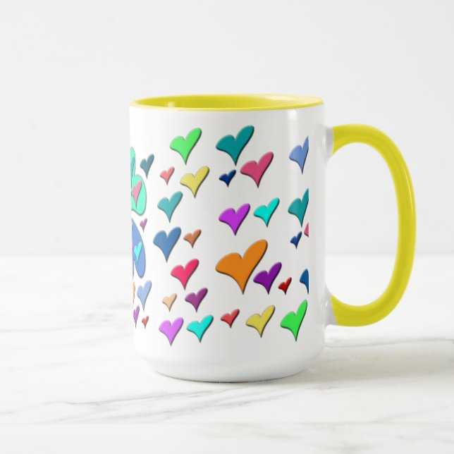 Colourful Hearts Mug (Right)