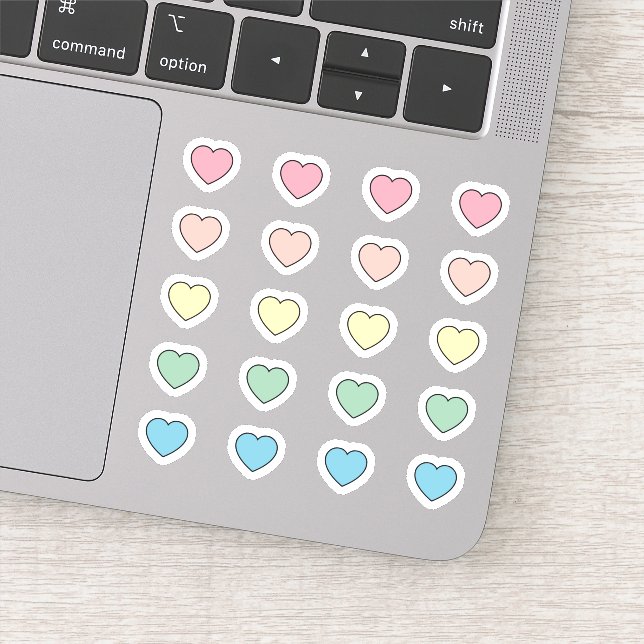 Colourful hearts pack mini set sheet Die Cut (Detail)