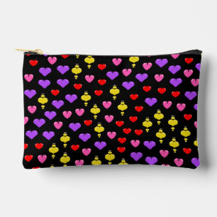 Colourful Hearts Pattern 1 Accessory Pouch