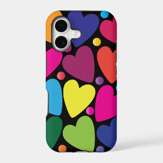 Colourful Hearts Phone Case
