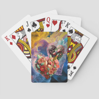 Colourful Hearts playing cards