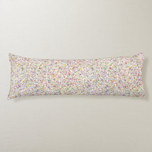 Colourful Hearts Splatter Paint, Speckled Body Pillow
