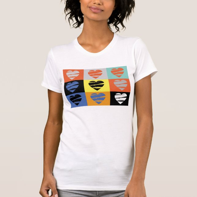 Colourful Hearts T-shirt (Front)