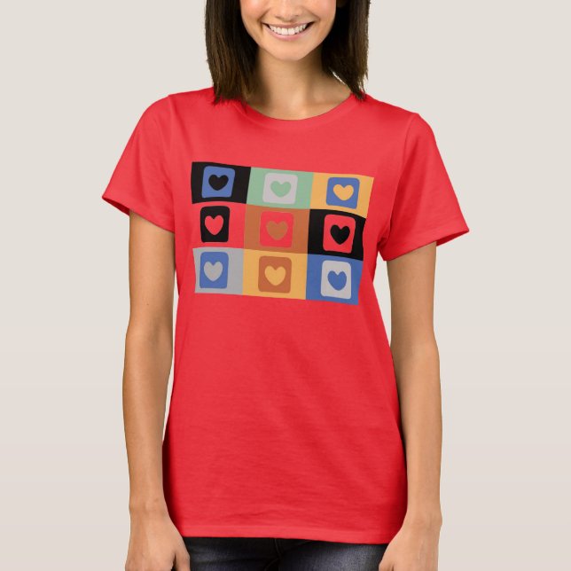 Colourful Hearts T-shirt (Front)