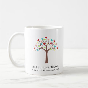 Colourful Hearts Tree Thank You  Coffee Mug