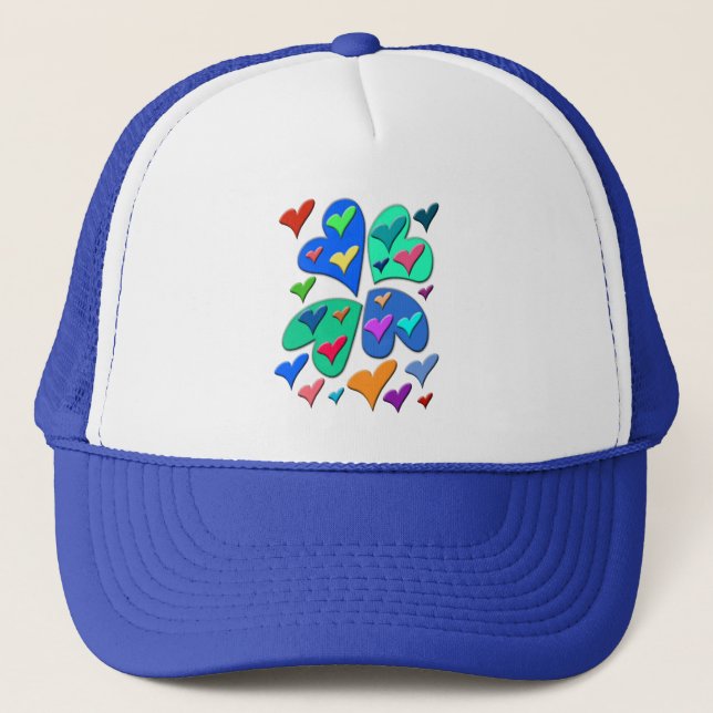 Colourful Hearts Trucker Hat (Front)