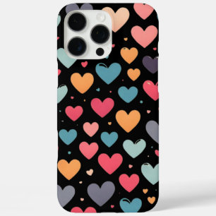 Colourful hearts valentine's day iPhone 16 pro max case
