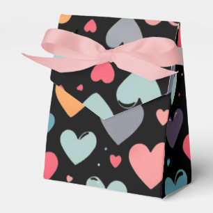 Colourful hearts valentine's day  favor box
