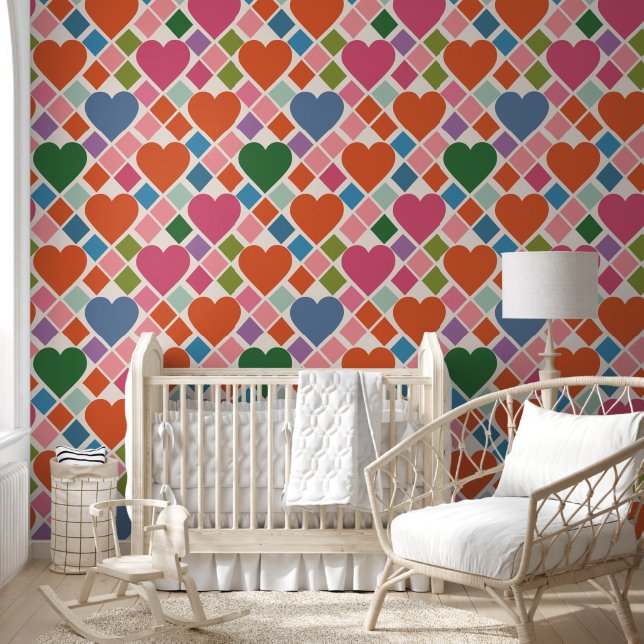 Colourful Hearts Wallpaper (Kids)