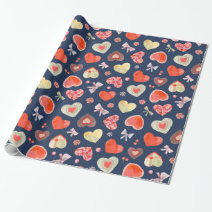 Colourful Hearts Wrapping Paper