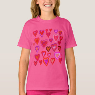 Colourful hearty design T-Shirt