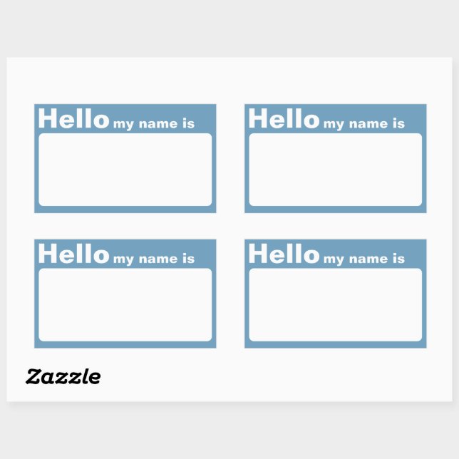 Colourful Hello My Name is Name Tag Stickers (Sheet)