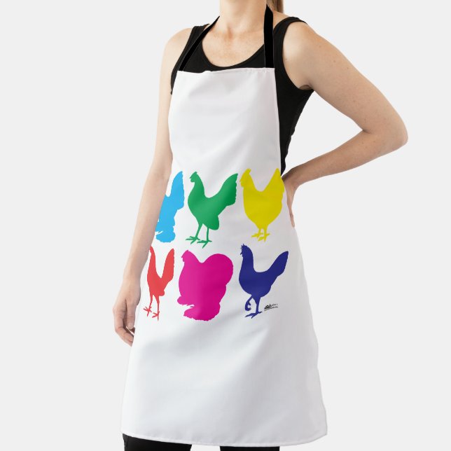 Colourful Hens Apron (Insitu)