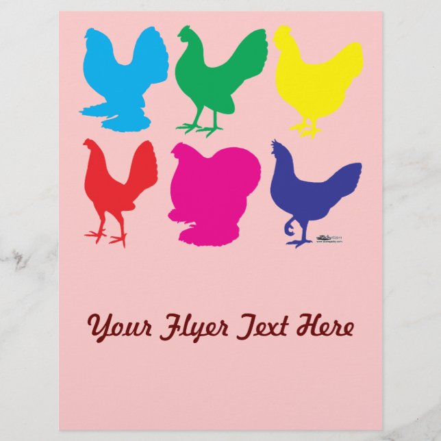 Colourful Hens Flyer (Front)