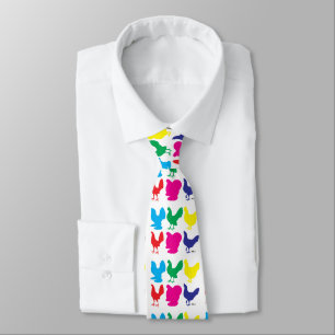Colourful Hens Tie