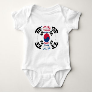 Colourful Heritage: South Korea Flag Design Baby Bodysuit