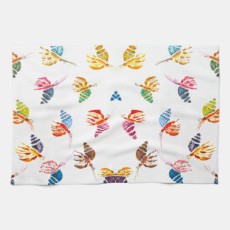 Colourful Hermit Crabs Beach House Kitchen Towel