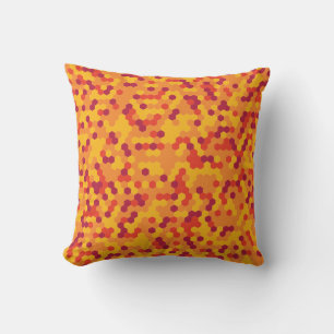 Colourful Hexagon Honeycomb Pattern Throw Pillow