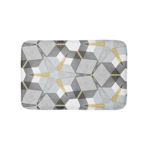 Colourful hexagon square: geometric kaleidoscope. bath mat