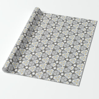 Colourful hexagon square: geometric kaleidoscope. wrapping paper