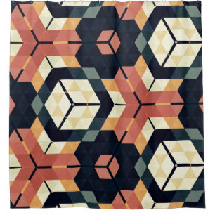 Colourful Hexagon Square Geometric Pattern