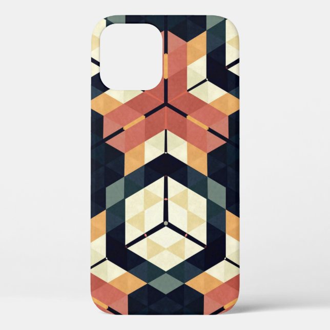 Colourful Hexagon Square Geometric Pattern Case-Mate iPhone Case (Back)
