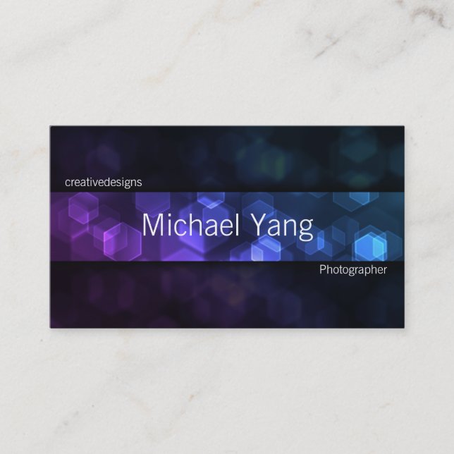 Colourful Hexes Business Card (Front)