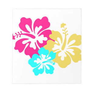 Colourful Hibiscus Design Notepad