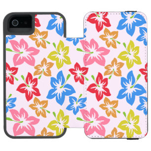 Colourful Hibiscus, Pattern Of Flowers Incipio Watson™ iPhone 5 Wallet Case