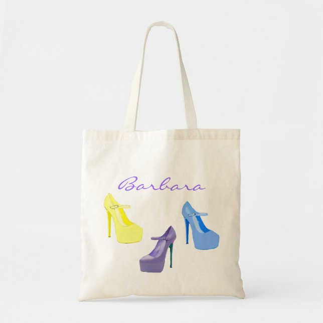 Colourful High Heel protective shoe bag (Front)