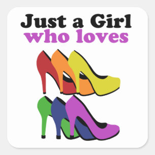 Colourful High Heels Square Sticker
