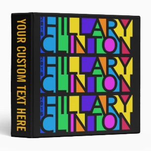 Colourful Hillary Clinton 2016 custom binders