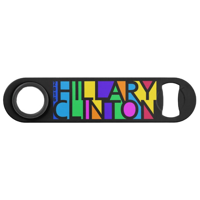 Colourful Hillary Clinton 2016 custom bottle opene Bar Key (Front (Horizontal))