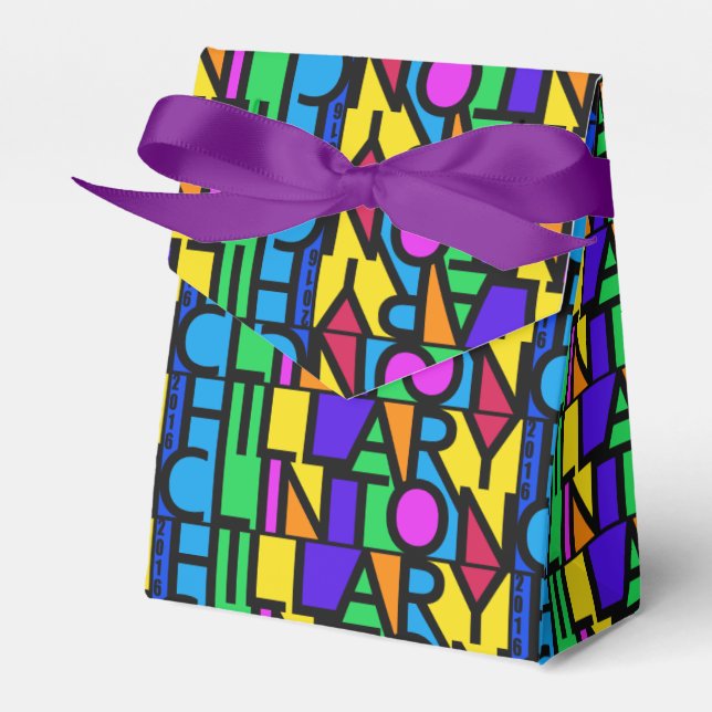 Colourful Hillary Clinton 2016 fabor boxes (Front Side)