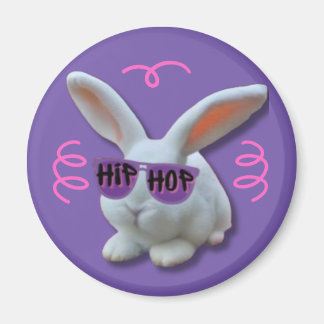 Colourful Hip Hop Bunny Magnet
