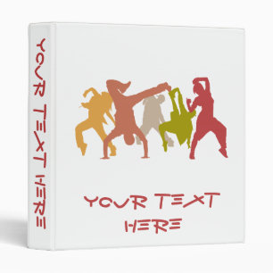 Colourful Hip Hop Dancers Binder
