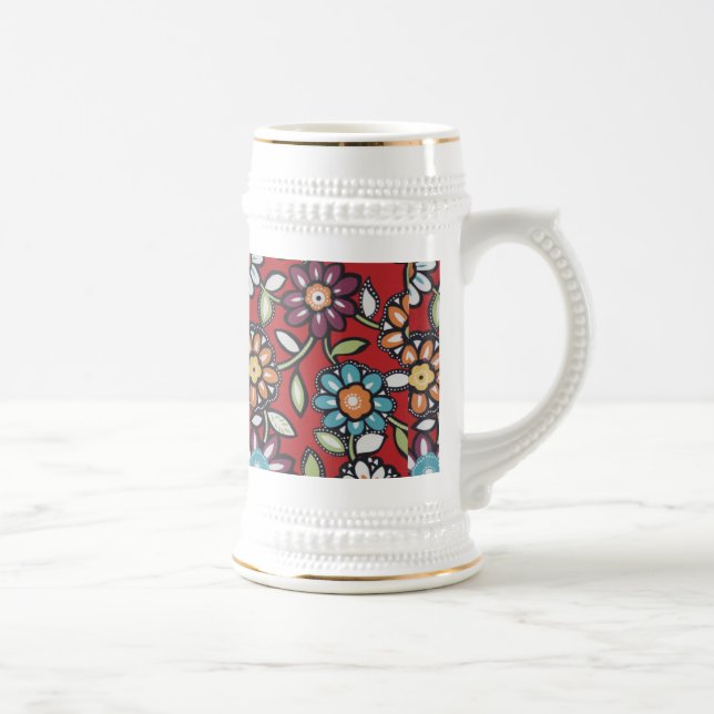 colourful hippe flowers stein (Right)