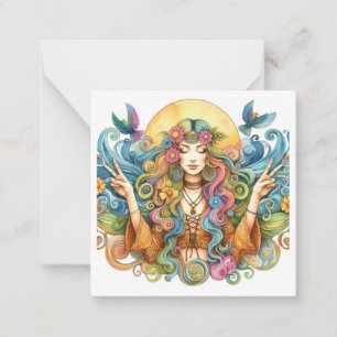 Colourful Hippy Card