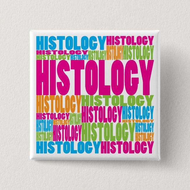 Colourful Histology 2 Inch Square Button (Front)