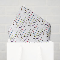 Colourful Hockey Sticks and Puck