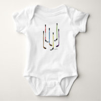 Colourful Hockey Sticks Infant Baby Bodysuit
