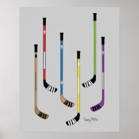 Colourful Hockey Sticks