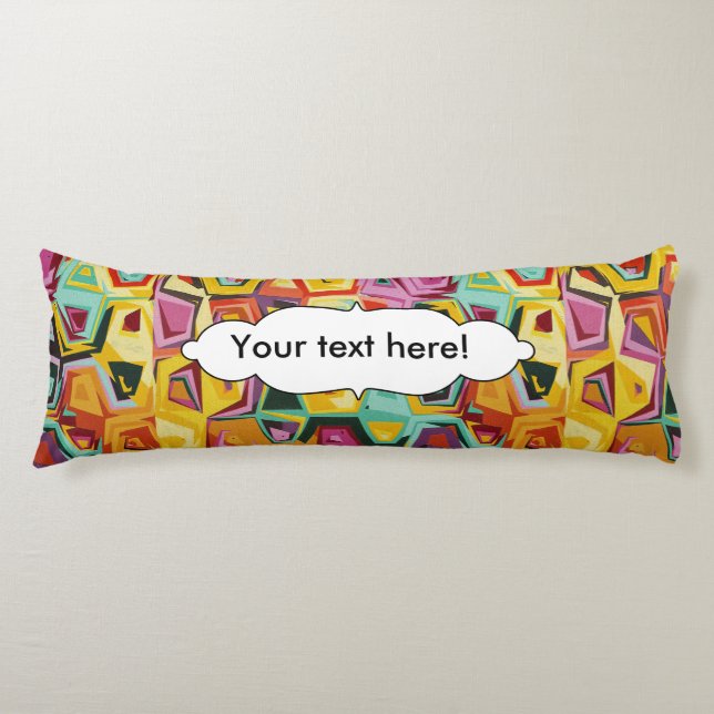 Colourful holes texture body pillow (Front)