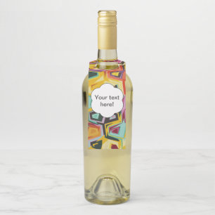 Colourful holes texture bottle tag