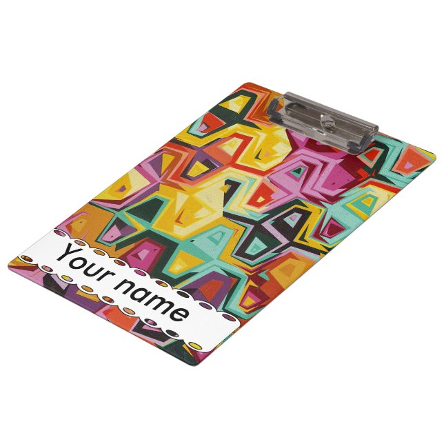 Colourful holes texture clipboard (Angled)