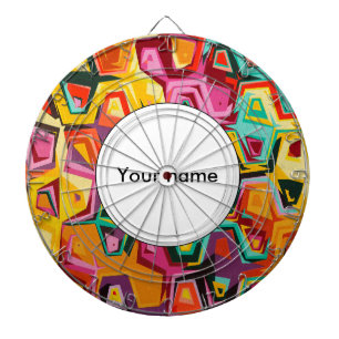 Colourful holes texture dartboard