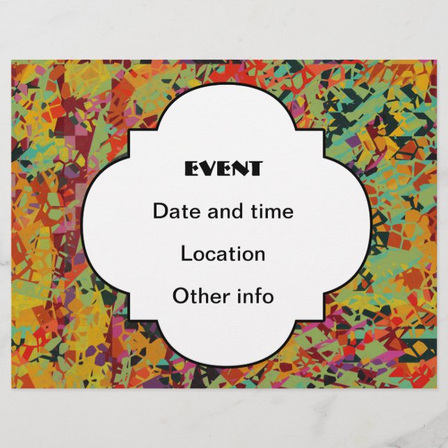 Colourful holes texture flyer (Front)