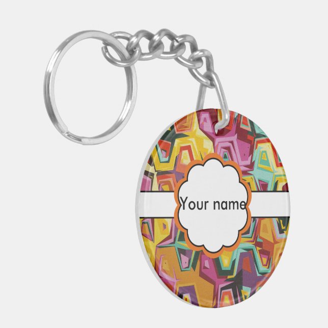 Colourful holes texture keychain (Front Left)
