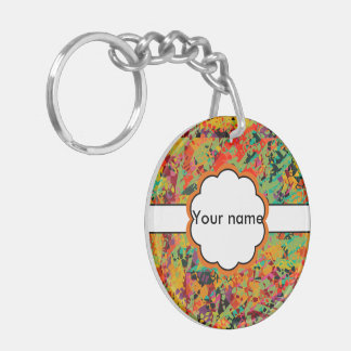 Colourful holes texture keychain